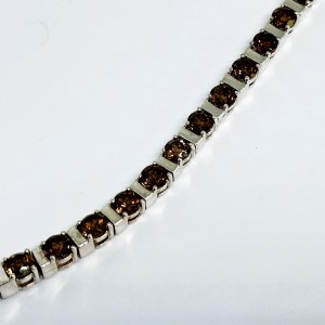 Silver bracelet with Smoky Quartz