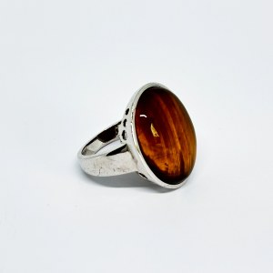 Silver ring with Tiger Eye