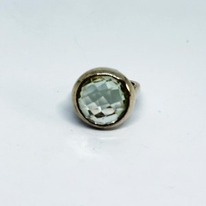 Silver ring with Prasiolite