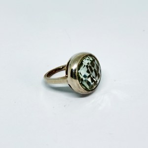 Silver ring with Prasiolite