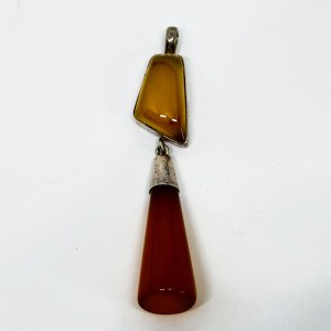 Modernist silver pendant