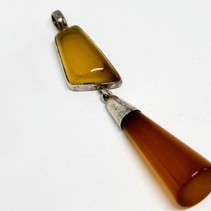 Modernist silver pendant
