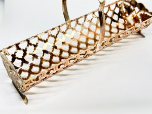 Silver-plated cutlery basket
