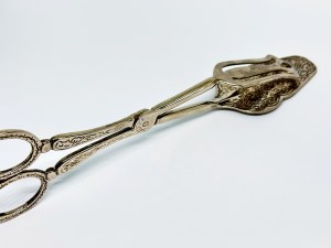Zinc plated silver plated cake tongs