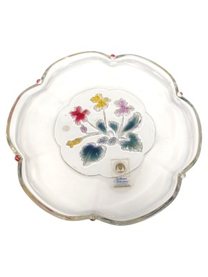 Walther Glas Collection Siebenstern glass platter with label