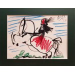 Pablo Picasso (1881 - 1973), Jacqueline na koni Z cyklu Toros y Toreros, 1961