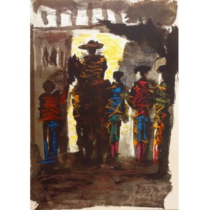 Pablo Picasso (1881 - 1973), Plaza de Toros z cyklu Toros y Toreros, 1961