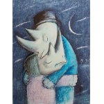 Jozef Wilkoń (b. 1930), Rhinos in Love, from the series ''Rhino Blues,'' 2022