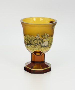 Cup with courtship scene on a landscape background