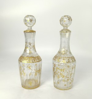 A pair of decanters