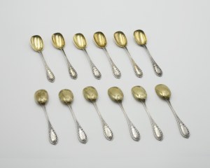 V. C. DUB, Set of 12 ice cream spoons.