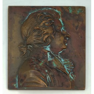 FRANZ STIASNY (1881-1941), Amadeusz Mozart - plakieta