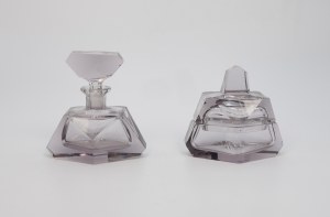 Two flacons from a larger toiletry set