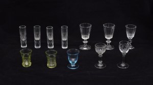 Set of 12 different glasses