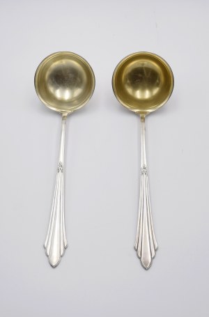WMF - WÜRTTEMBERGISCHE METALLWARENFABRIK, Two tureen spoons.