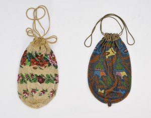 Set of two women's handbags in the form of a pouch