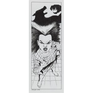 Nikodem Cabała (ur. 1980), Dom świętej Łucji dla dziewcząt od wilków, ilustracja do miesięcznika Nowa Fantastyka, 2016