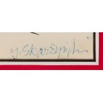 Jerzy Skarżyński (1924 Kraków - 2004 Kraków), Mężczyzna w stroju renesansowym, projekt ilustracji prasowej, 1959