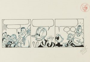 Jose Maria Millet Lopez (b. 1949), Donald Duck, cartoon illustration, 2008