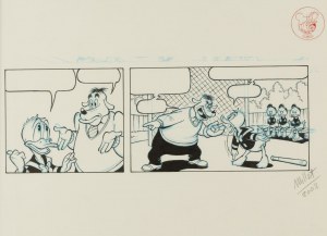 Jose Maria Millet Lopez (b. 1949), Donald Duck, cartoon illustration, 2008