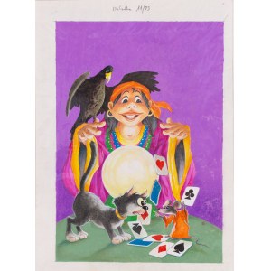 Szarlota Pawel (1947 - 2018 ), Projekt ilustracji do magazynu Uśmiech numeru, 1993