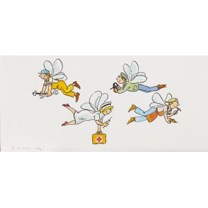 Szarlota Pawel (1947 - 2018 ), Co się zmieni u taty?, projekt ilustracji