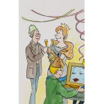 Szarlota Pawel (1947 - 2018 ), Projekt ilustracji do czasopisma Komputer Świat, 1999