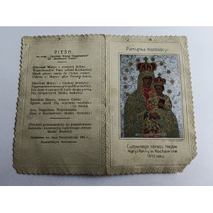 MEMENTO OF THE CORONATION OF THE MIRACULOUS IMAGE OF THE HOLY MOTHER OF KOCHAWINA, 1912