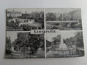 POSTCARD LEGNICA LIEGNITZ, 4 VIEWS, PRE-WAR
