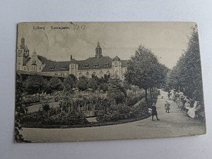 POSTCARD KOLOBRZEG KOLBERG ROSENGARTEN, STAMP, STAMP 1917