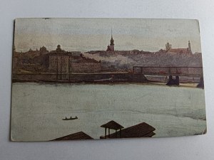 POSTCARD WARSAW VIEW FROM PRAGA, MAL PIOTROWSKI, STAMP, STAMP