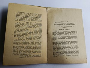 PROGRAM BROCHURE CZĘSTOCHOWA JASNA GÓRA, NATIONWIDE CONGRESS OF THE III ORDER OF ST. FRANCIS 1939, GOLGOTHA CINEMA