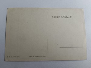 POSTCARD PAINTING POLISH VOLUNTEERS IN FRENCH ARMY REST IN TRENCHES, 1915