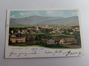 POSTCARD CIEPLICE ŚLĄSKIE ZDRÓJ WARMBRUNN, LONG ADDRESS, 1900, STAMP, STAMPED