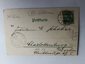 POSTCARD CIEPLICE ŚLĄSKIE ZDRÓJ WARMBRUNN, LONG ADDRESS, 1900, STAMP, STAMPED