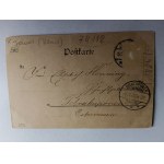 POCZTÓWKA JAWOR JAUER, RATUSZ, DŁUGI ADRES, 1900 R, STEMPEL