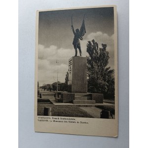 POCZTÓWKA WARSZAWA POMNIK DOWBORCZYKÓW 1936 R