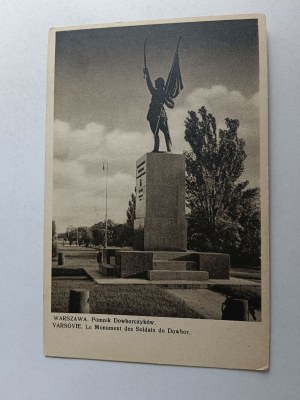 POSTCARD WARSAW MONUMENT TO DOWBORCZYCY 1936