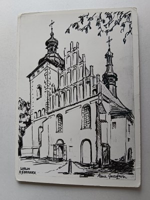 POSTCARD PRL LUBLIN POBRYGIDOW CHURCH, MAL ANNA GUERQUIN