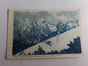 POSTCARD TATRA VIEW FROM NEAR SEA EYE TO ICE PEAK
