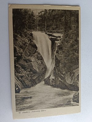 POSTCARD JELENIA GÓRA SURROUNDINGS WATERFALL