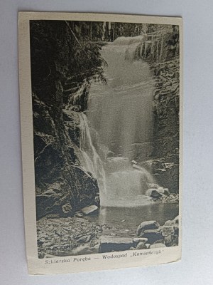 POSTCARD SZKLARSKA PORĘBA KAMIENCZYK WATERFALL