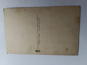 POSTCARD PAINTING POLISH ZINC, DISCOVERY OF SALINAS IN BOCHNIA, FINDING THE RING OF ST. KINGA, DAMAGED