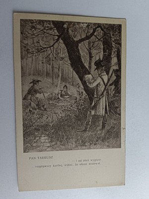 POSTCARD POLISH PAINTING PAN TADEUSZ