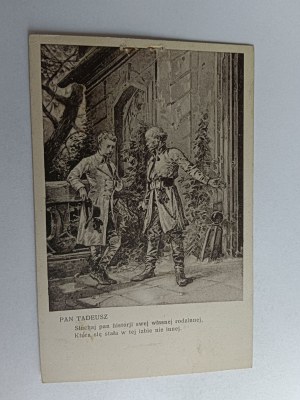 POSTCARD POLISH PAINTING PAN TADEUSZ