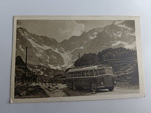 POSTCARD TATRA OVER SEA EYE, BUS