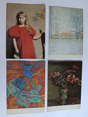 SET OF 8 POSTCARDS POLISH PAINTING JOZEF PANKIEWICZ