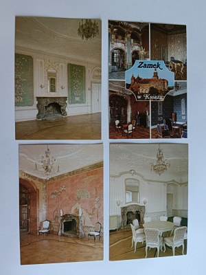 SET OF 11 POSTCARDS CASTLE IN KSIĄŻ, KSIĄŻ CASTLE, WAŁBRZYCH, SUDECKIE STALLION STUD, HORSES