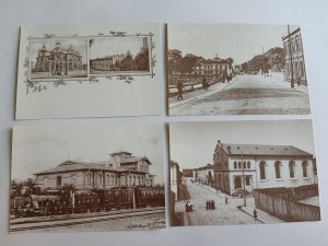 SET OF 16 REPRODUCTIONS OF POSTCARDS, REPRINTS TOMASZOW MAZOWIECKI IN OLD POSTCARDS, BLUE SPRINGS, ST. WACLAW'S CHURCH, SAINT WACLAW'S SQUARE, FURSTENWALD FACTORY