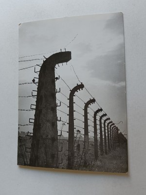 POSTCARD PRL AUSCHWITZ AUSCHWITZ NAZI CAMP FRAGMENT OF FENCE